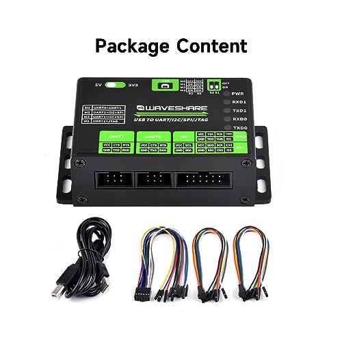 Waveshare USB to UART/I2C/SPI/JTAG Converter, Supports Multiple Interfaces, Compatible with 3.3V and 5V, Multiple Systems Support, Support Linux (Only for Raspberry Pi) - Image 2