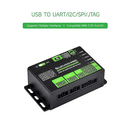 Waveshare USB to UART/I2C/SPI/JTAG Converter, Supports Multiple Interfaces, Compatible with 3.3V and 5V, Multiple Systems Support, Support Linux (Only for Raspberry Pi) - Image 3