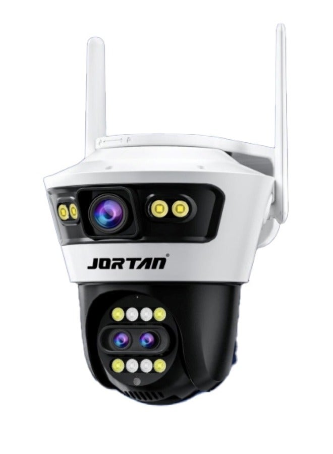 Jortan 8MP Dual Lens Indoor Outdoor Wi-Fi Security Camera, Full Color IR Night Vision, 2 way Talking, Motion Detection, Motion Tracking, IP66 Water and Dustproof, PTZ Control, 24/7 Surveillance Camera - Image 1
