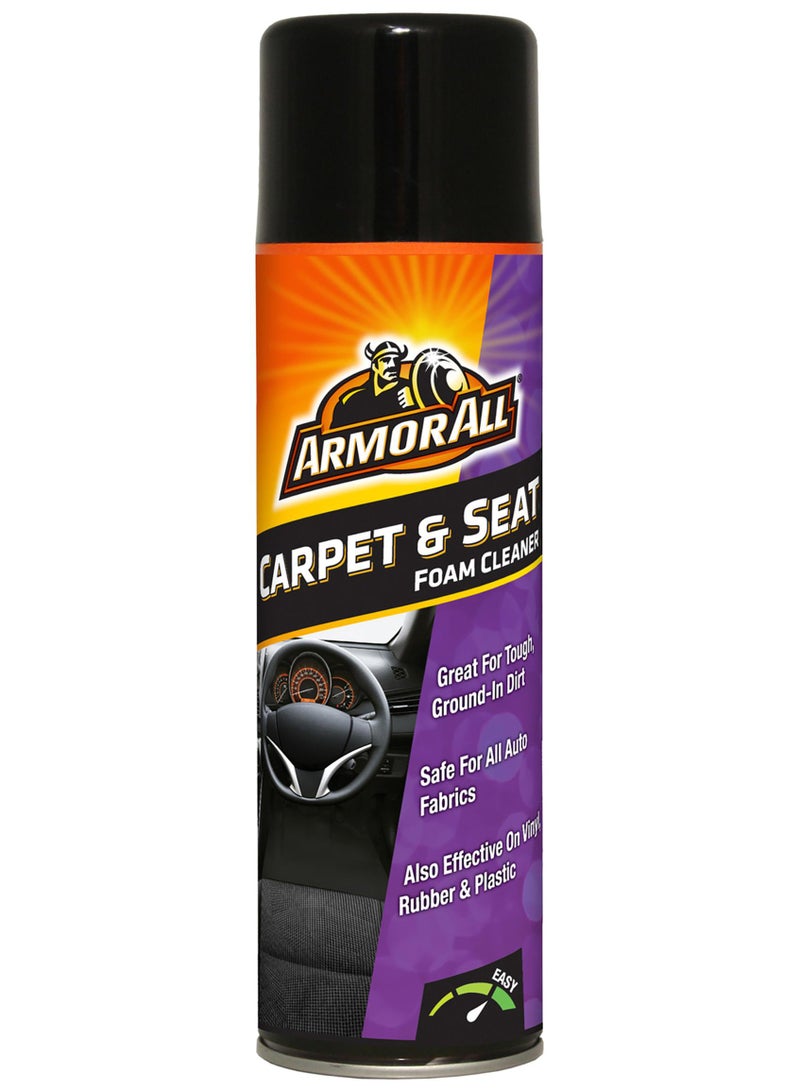 ARMOR ALL Car Carpet And Seat Foaming Cleaner, 500Ml- Dirt, Grease, And Grime Remover, 1 Piece