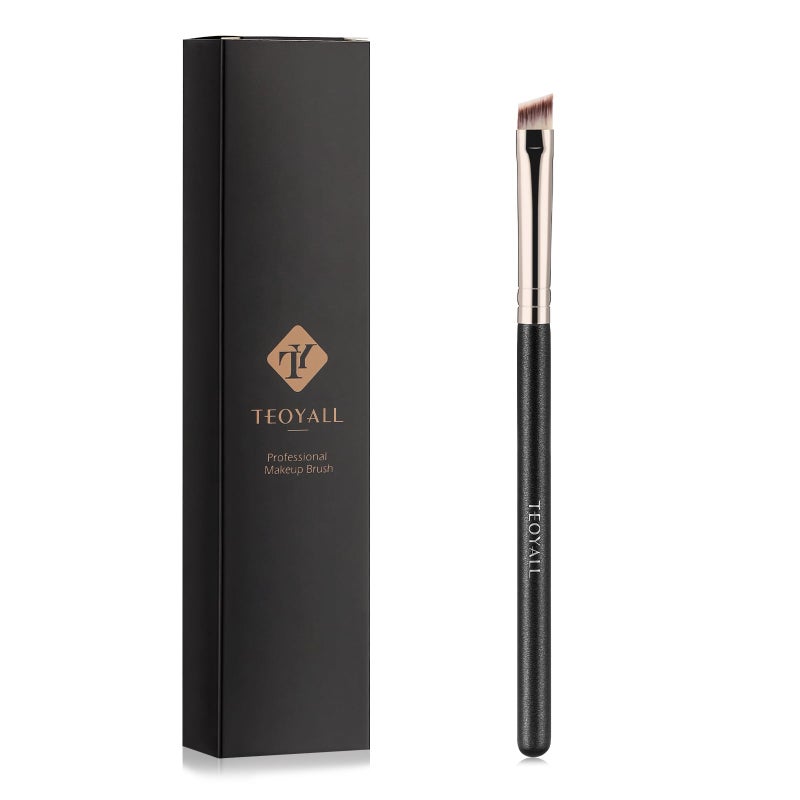 TEOYALL Flat Angled Eyeliner Brush, Soft Thin Slanted Synthetic Bristles Precision Eyebrow Brush For Brow Powder Gel Eye Liner - Image 1