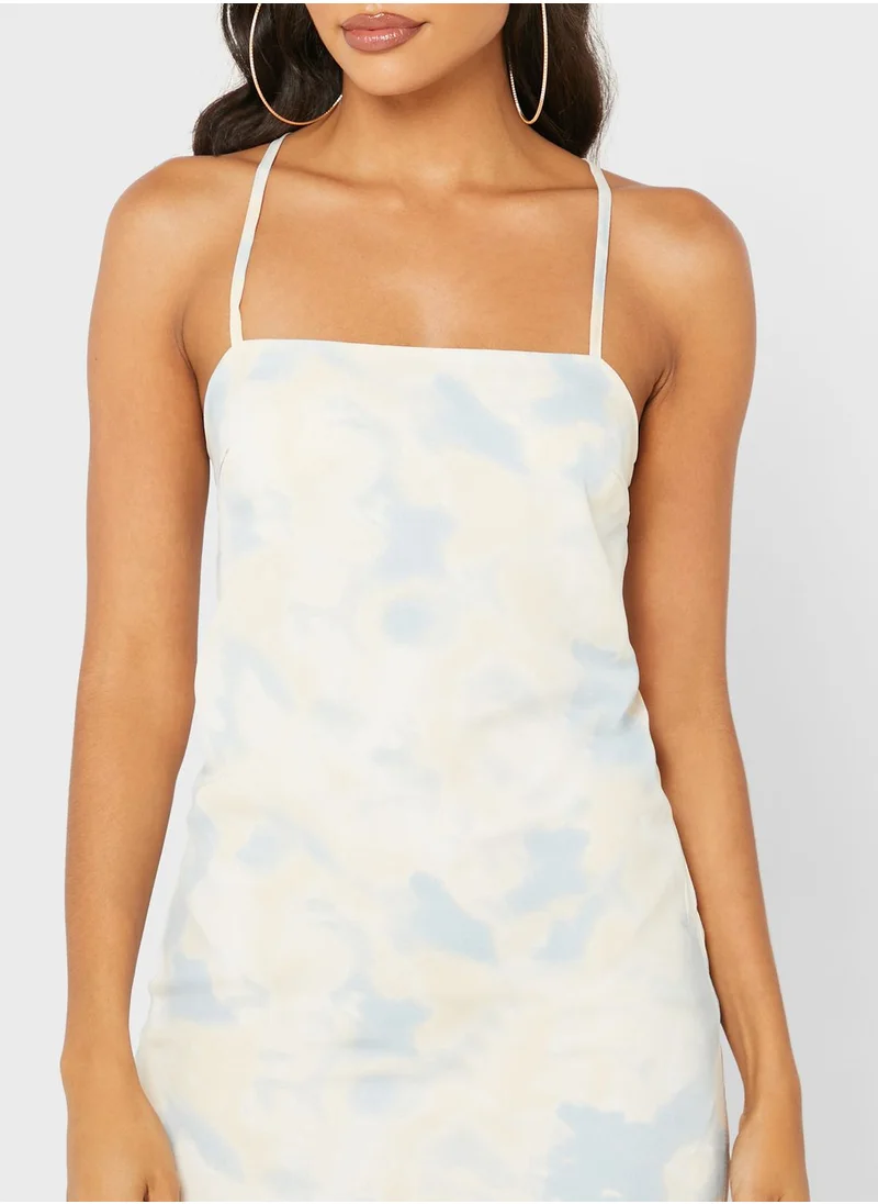 Missguided Tall Cloud Print Slip Dress