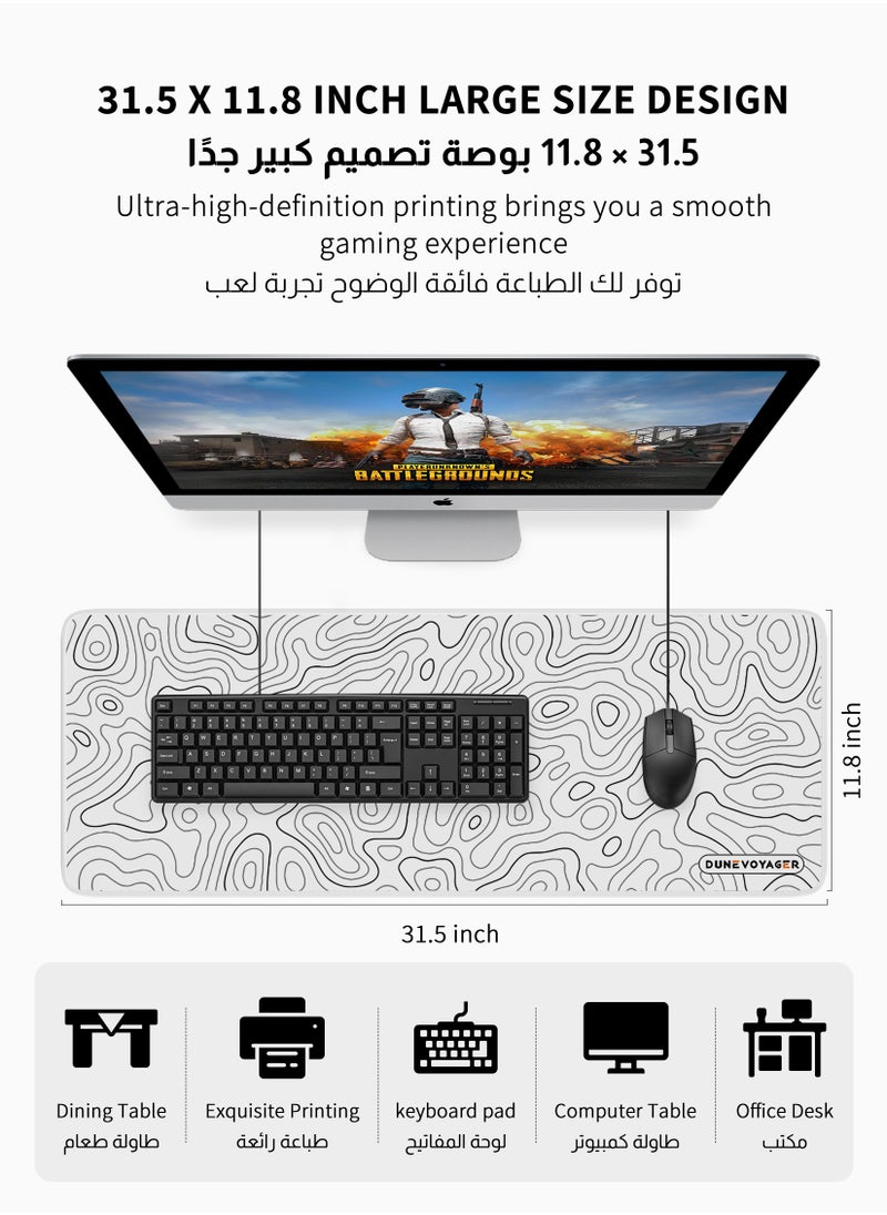 DuneVoyager Large Desk Mouse Pad, Waterproof Gaming Mouse Pad, 800 x 300 x 4mm, 31.5 x 11.8 x 0.157in, Gaming Mouse Pad, XXL Desk Mat, Non-Slip Desk Mat, XL Gaming Mouse Pad, Thick Rubber Desk Pad Mouse Pad, Suitable for Gaming, Office, and Home Use  - Image 2