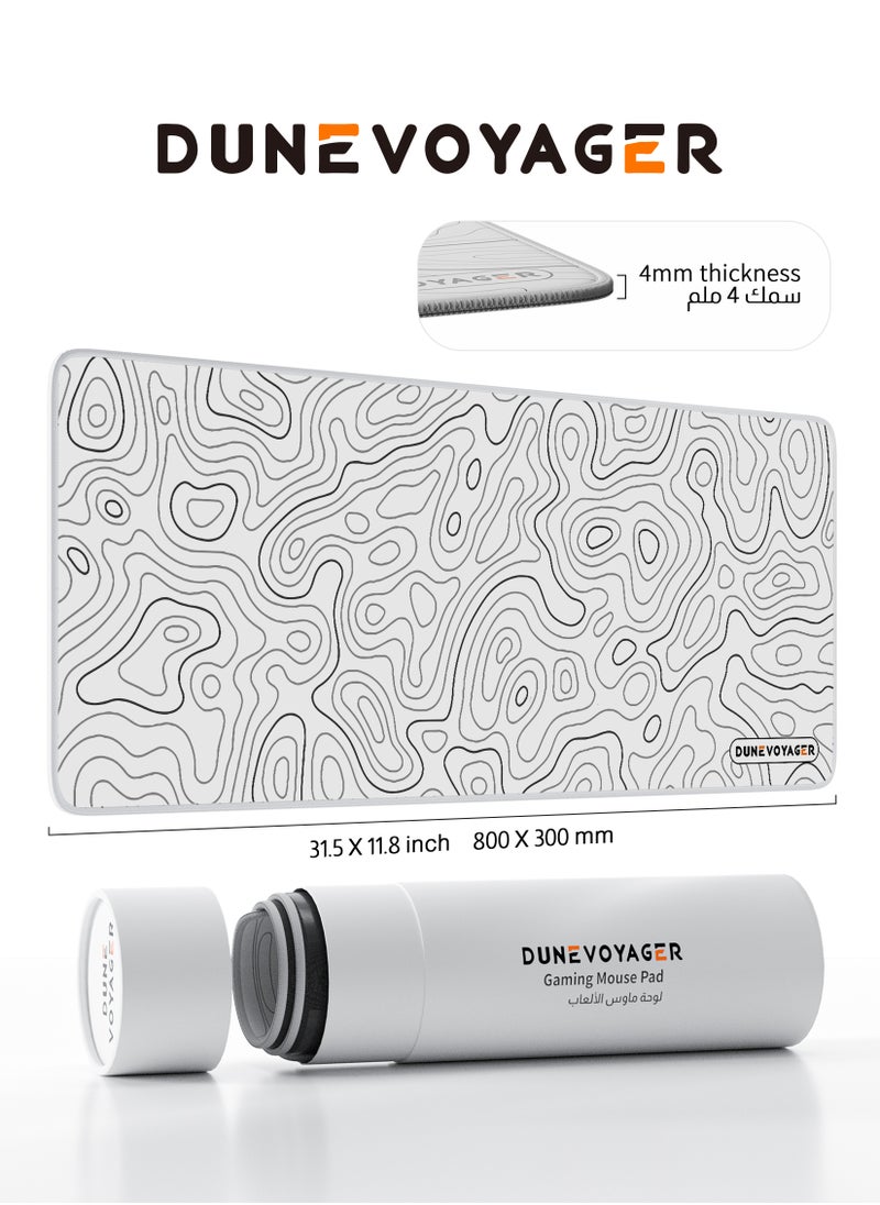 DuneVoyager Large Desk Mouse Pad, Waterproof Gaming Mouse Pad, 800 x 300 x 4mm, 31.5 x 11.8 x 0.157in, Gaming Mouse Pad, XXL Desk Mat, Non-Slip Desk Mat, XL Gaming Mouse Pad, Thick Rubber Desk Pad Mouse Pad, Suitable for Gaming, Office, and Home Use  - Image 1