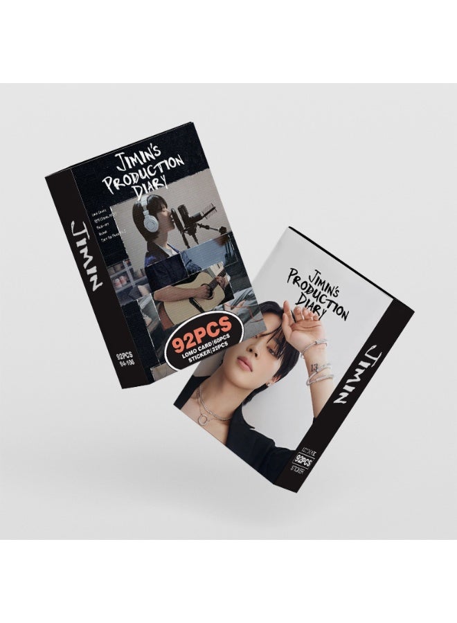 NIBEMINENT 92 قطعة كيبوب بي تي إس - بطاقة يوميات الإنتاج جيمين لبطاقات ليمو لهدايا مجموعة المعجبين - Image 2