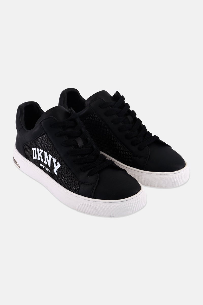 DKNY Women Abeni Arch Raffia High Cut Lace Up Shoes, Black - Image 1