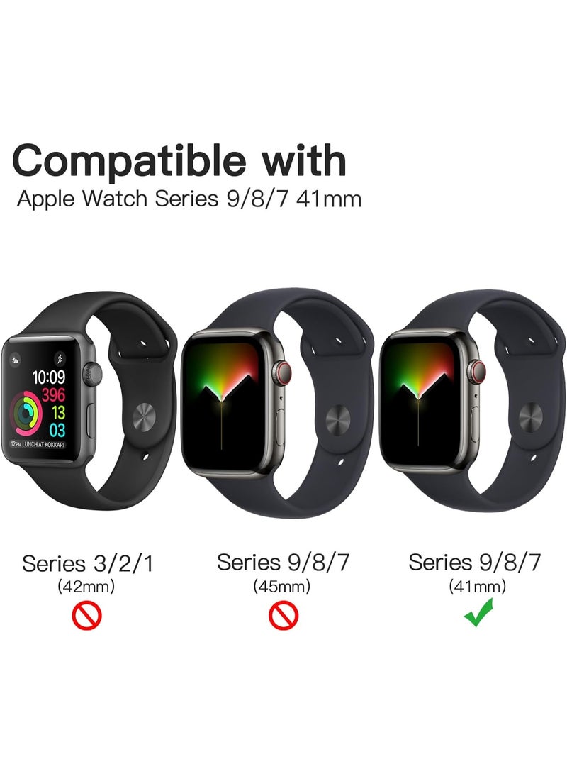 WAEKIL 3-Pack TPU Screen Protector for Apple Watch Series 9/8/7 41mm - HD Clear Anti-Scratch, Flexible - Image 2