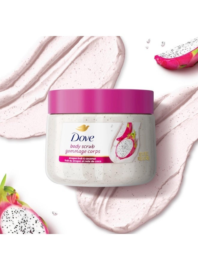 Dove Body Scrub Dragon Fruit & Coconut Cream Body Scrub Exfoliates and Deeply Nourishes for Smooth, Radiant Skin 425 g - Image 3
