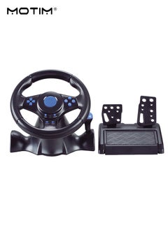 7-in-1 Game Racing Steering Wheel and Pedals, Responsive Driving Design, TRUEFORCE Feedback, for Switch/ps4/ps3/pc/Xbox 360/Xbox One/Android