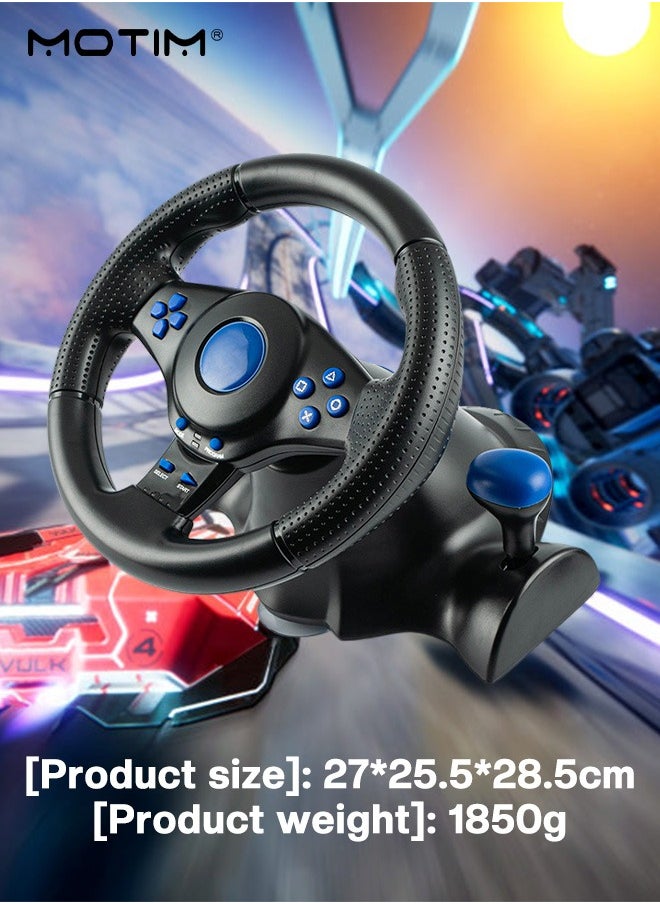 Motim - 7-in-1 Game Racing Steering Wheel and Pedals, Responsive Driving Design, TRUEFORCE Feedback, for Switch/ps4/ps3/pc/Xbox 360/Xbox One/Android - Image 1
