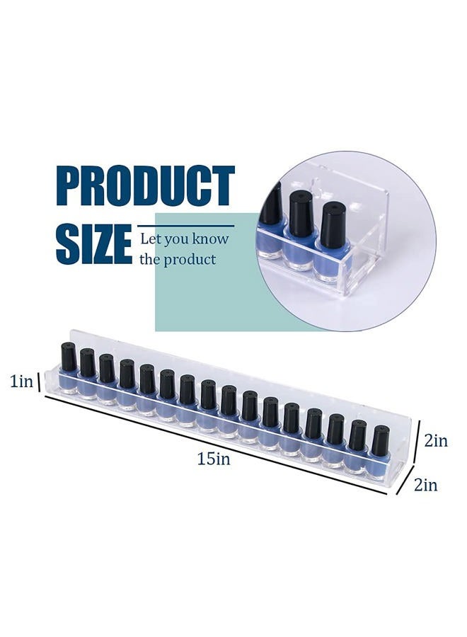 Coward 6 Piece Acrylic Nail Polish Organizer Rack Wall Mounted, Essential oil Display Stand, Alcohol ink Paint Storage Holder, displays 90 Bottles - Image 4