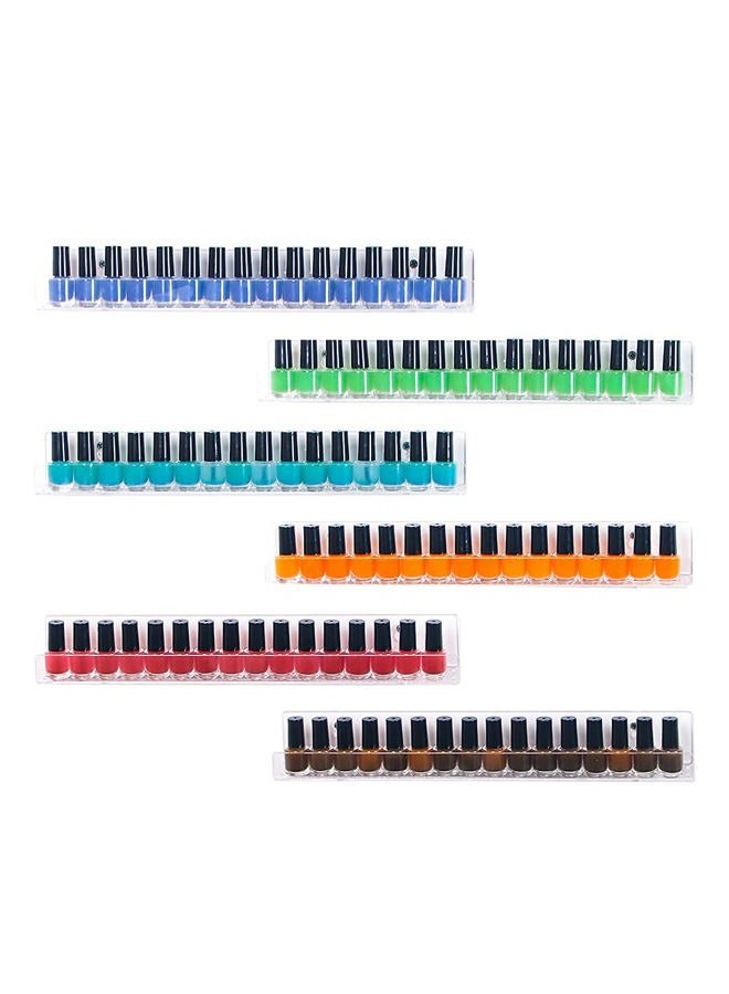 Coward 6 Piece Acrylic Nail Polish Organizer Rack Wall Mounted, Essential oil Display Stand, Alcohol ink Paint Storage Holder, displays 90 Bottles - Image 3