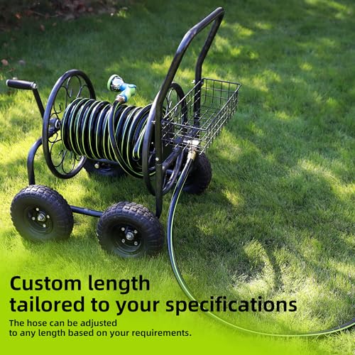 Worth Leader Short Garden Hose 5/8 in. x 12 ft. -No Kink, Flexible, Leakproof, Male to Female Fittings -Heavy Duty Durable PVC Lightweight Water Pipe with Brass Aluminum Ends for Household & Yard Use - Image 5