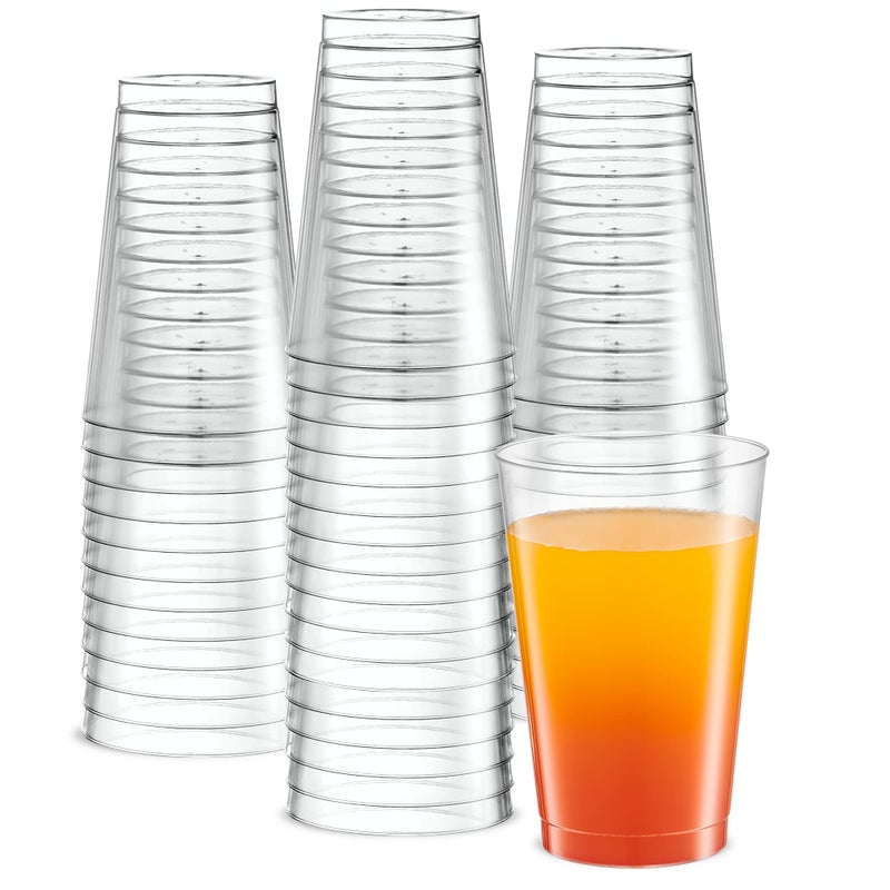 PLASTICPRO Disposable 12 oz Crystal Clear Plastic Tumblers for Partys  Weddings pack of 50