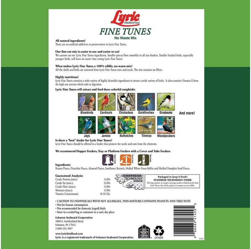 Lyric Fine Tunes Wild Bird Seed - No Waste Bird Food Mix - Attracts Bluebirds, Finches, Chickadees & More - 5 lb bag - Image 4