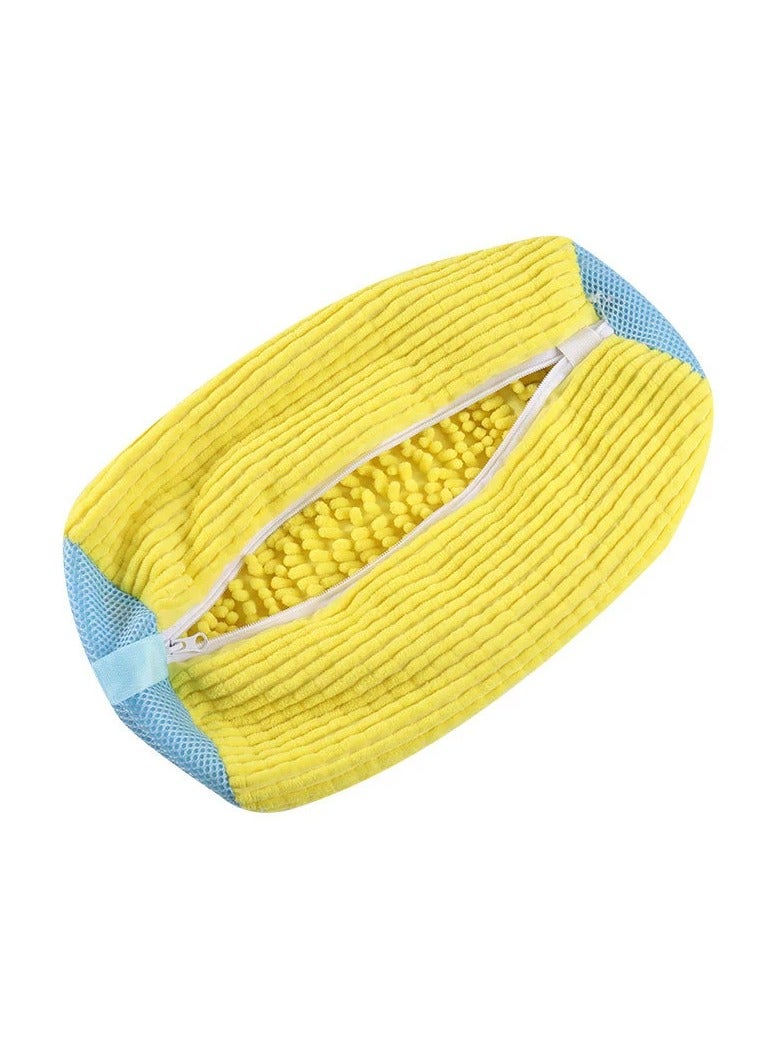 general 2 PCS Shoe washing Bag , Laundry Bag For Shoes ,Portable Travel Shoe Storage Bag, Reusable sports shoe cleaning bag for washing machine ,Suitable for men's, women's and children's Thick and durable yellow(39CM*19CM) - Image 1