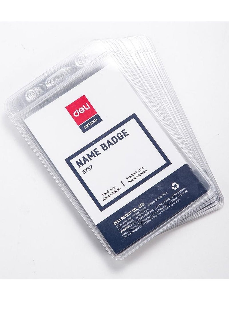 Deli 50 قطعة شارة اسم عمودية مع حبل أزرق - Image 2