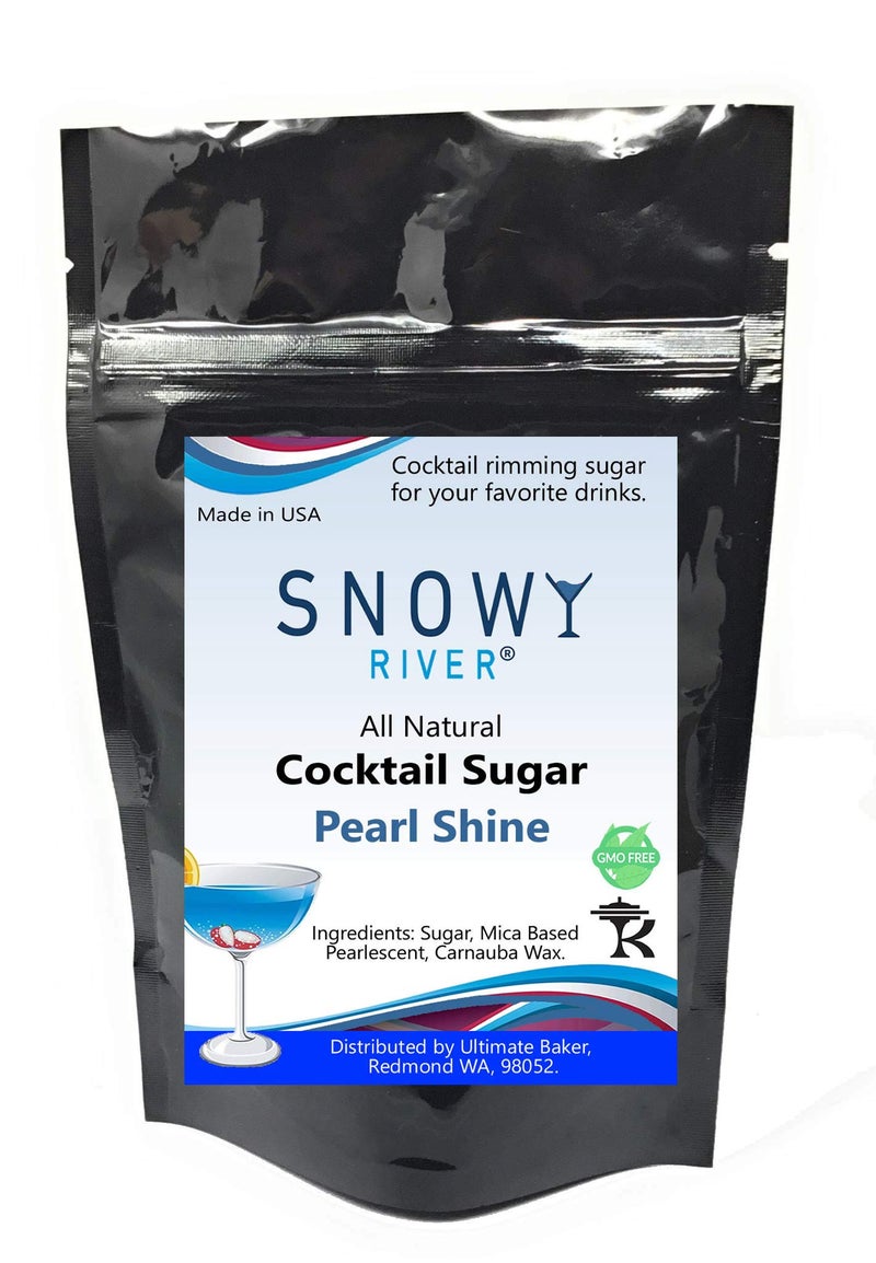 Snowy River سكر كوكتيل لؤلؤة نهر الثلج - ريمر كوكتيل لؤلؤة ملون طبيعياً معتمد كوشير (8 أونصات، كريستال كبير) - Image 4