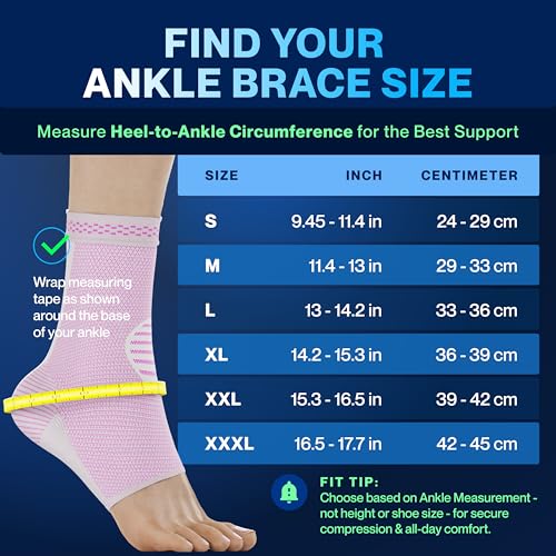 Modvel Foot & Ankle Brace Socks for Sprained Ankle Compression Sleeve - Plantar Fasciitis Relief Brace, Foot Support for Women & Men - Tendonitis & Arthritis Foot Sleeve, Stabilizing Ankle Wrap - Image 3