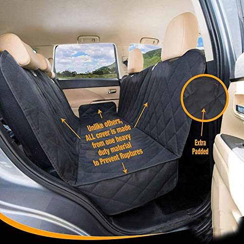 Petslover Polyester Waterproof Scratch-Proof Stain-Proof Nonslip Durable Seat Car Covers for Dog/Cat- Hammock Convertible (Black) - Image 2