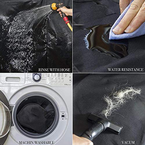 Petslover Polyester Waterproof Scratch-Proof Stain-Proof Nonslip Durable Seat Car Covers for Dog/Cat- Hammock Convertible (Black) - Image 4