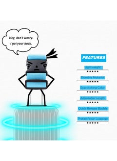 BenQuand 2 Pcs Suitcase Straps/Bright Color Adjustable Luggage Belts/Blue Luggage Straps for Suitcases…  - Image 3