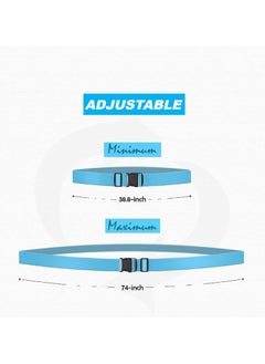 BenQuand 2 Pcs Suitcase Straps/Bright Color Adjustable Luggage Belts/Blue Luggage Straps for Suitcases…  - Image 4