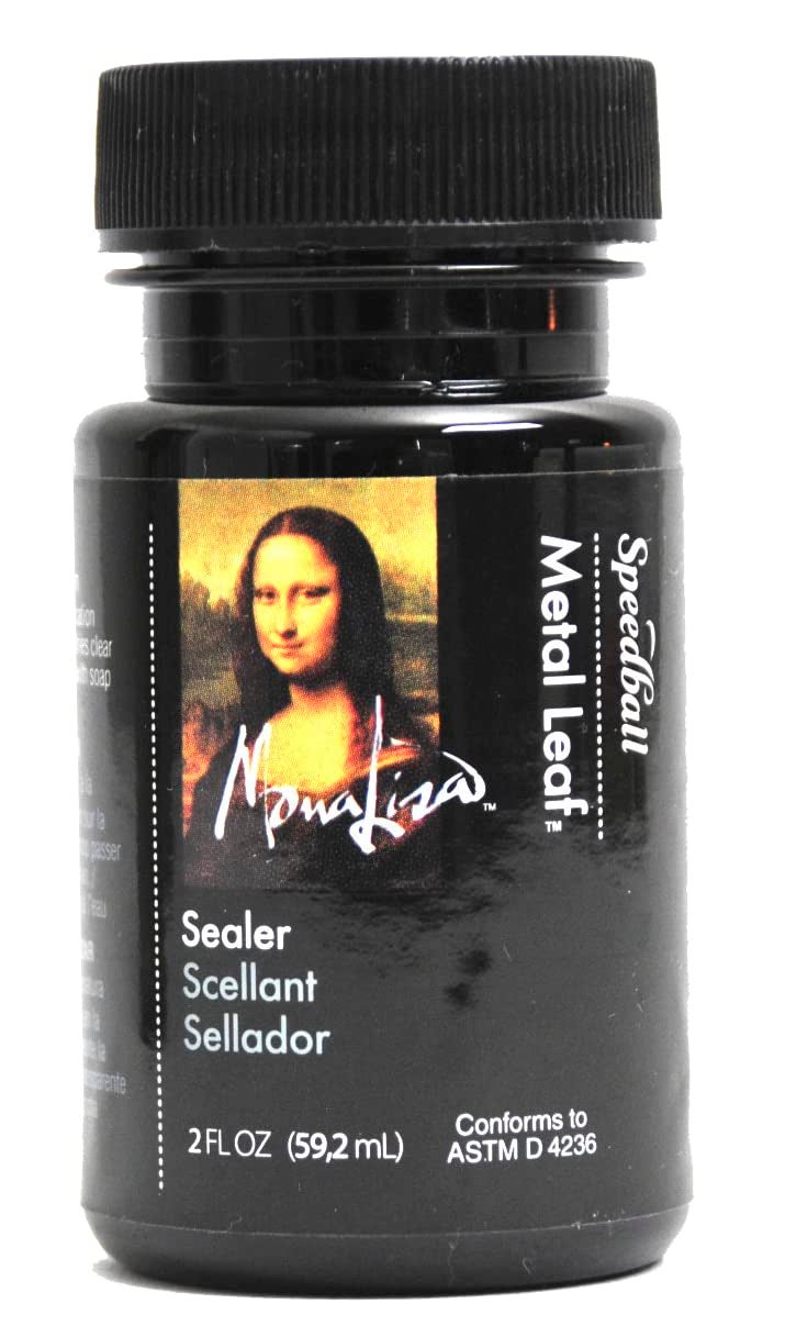Speedball Mona Lisa Water-Based Sealer for Metal Leafing Projects - Clear, Fast Drying Sealant, 2 Ounces - Image 1