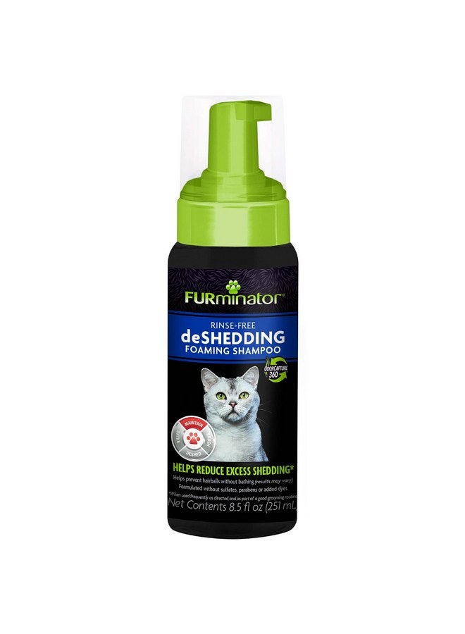 FURminator® Rinse-Free deShedding Foaming Shampoo for Cats, 8.5 oz - Image 1