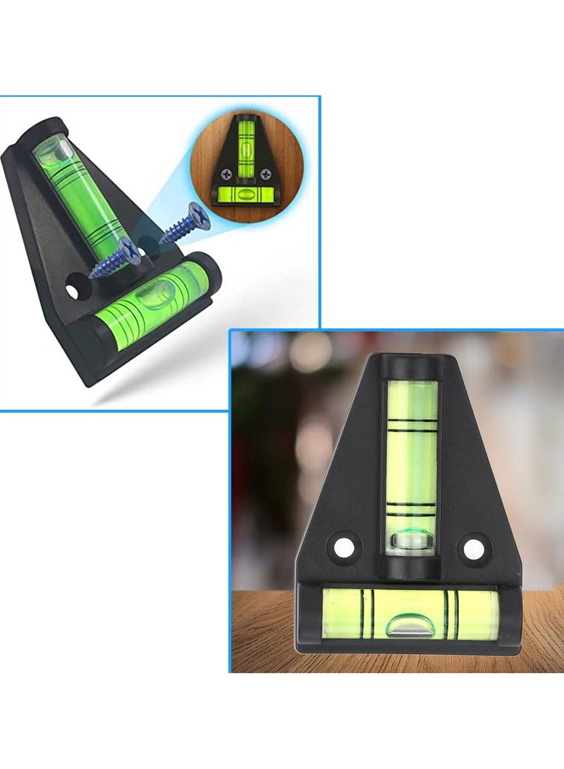 5 Pcs Small Spirit Level Set, Caravan Levelling Motorhome Gadget, Mini Level Spirit for Levelling Campervan RVs, Camper, Travel Trailer, Black