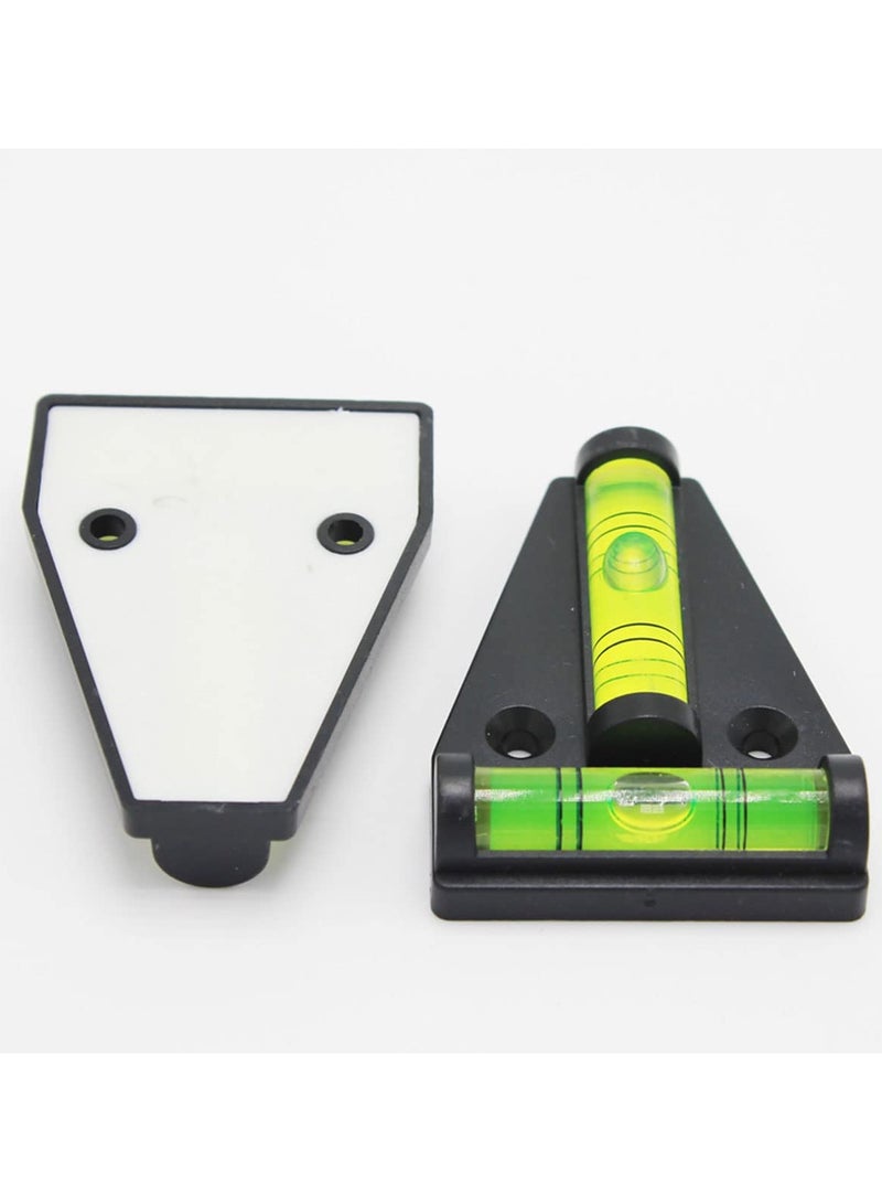 5 Pcs Small Spirit Level Set, Caravan Levelling Motorhome Gadget, Mini Level Spirit for Levelling Campervan RVs, Camper, Travel Trailer, Black