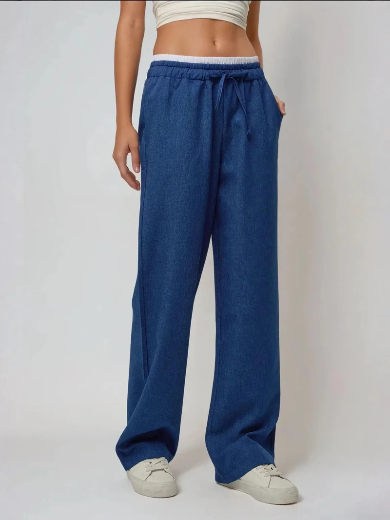 HICCUP Wide Leg Elastic Waist  Pants