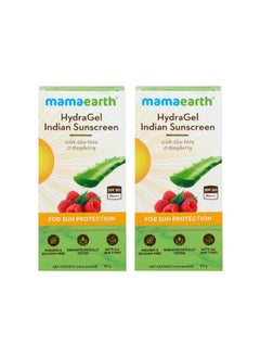 Mamaearth Hydragel Indian All Skin Type Sunscreen Spf 50 & Pa++++ With Aloe Vera & Raspberry For Sun Protection 50G Pack Of 2  - Image 1