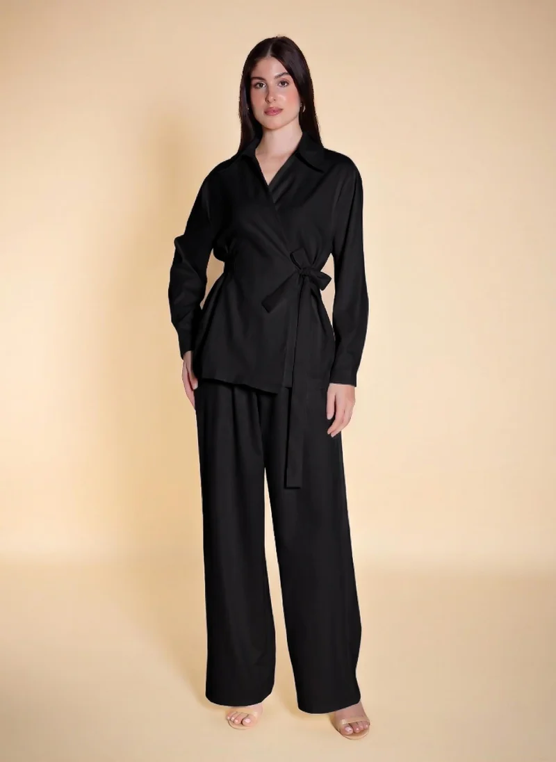 شايبس BELTED BLOUSE SET