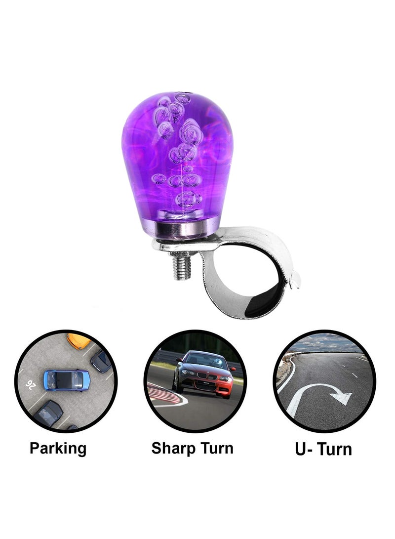 MOB MOB AC1357 Car Steering Wheel Spinner Knob Fancy Purple Power Booster Ball - Purple  - Image 5