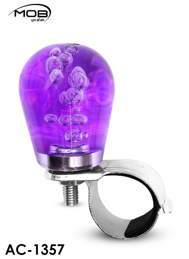 MOB MOB AC1357 Car Steering Wheel Spinner Knob Fancy Purple Power Booster Ball - Purple  - Image 1