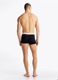 TOMMY HILFIGER Men's 3 Pack Logo Trunks - Cotton, Multicolour  - Image 4