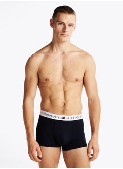 TOMMY HILFIGER Men's 3 Pack Logo Trunks - Cotton, Multicolour  - Image 3
