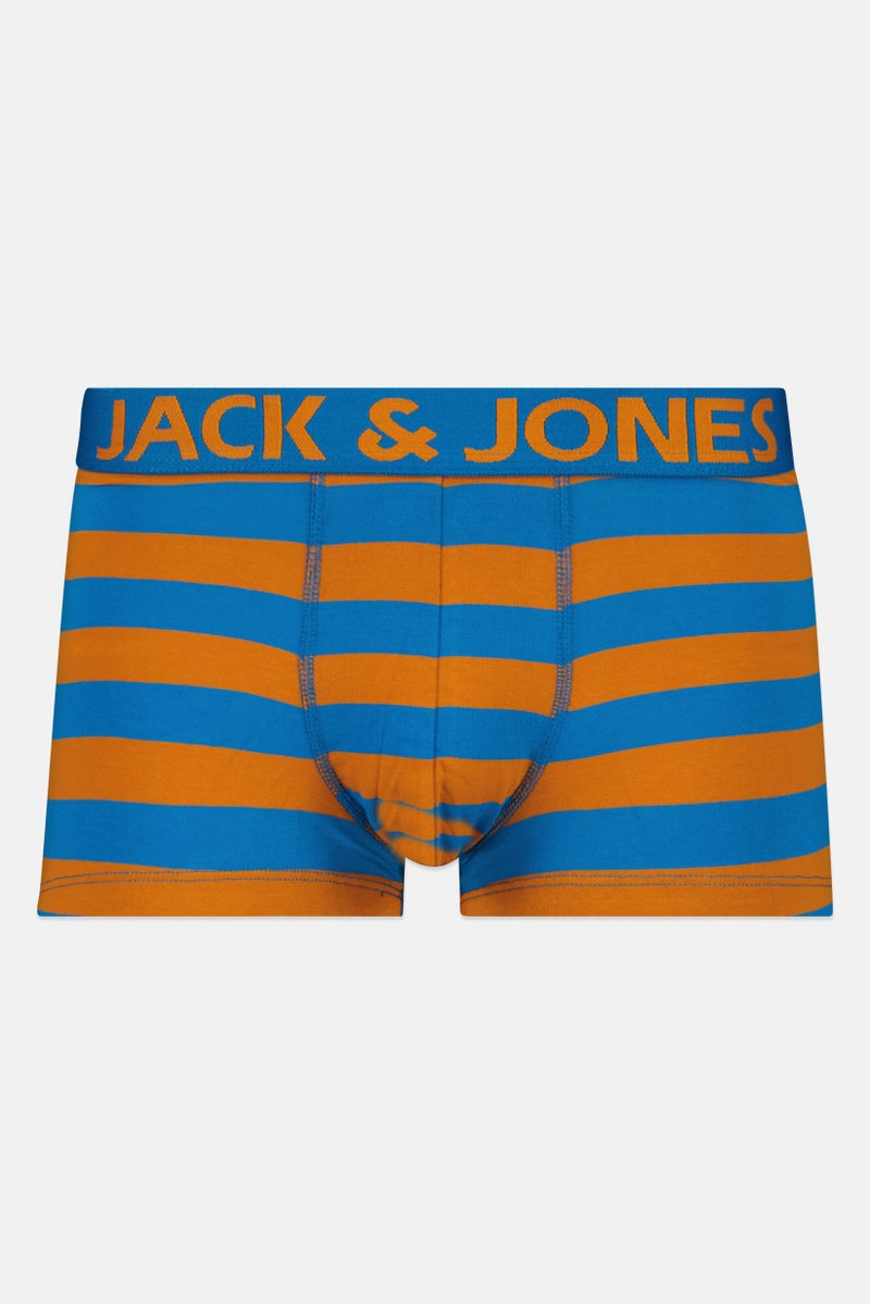 JACK & JONES Men 1 Piece Stripe Boxer Trunks, Multicolor - Image 1