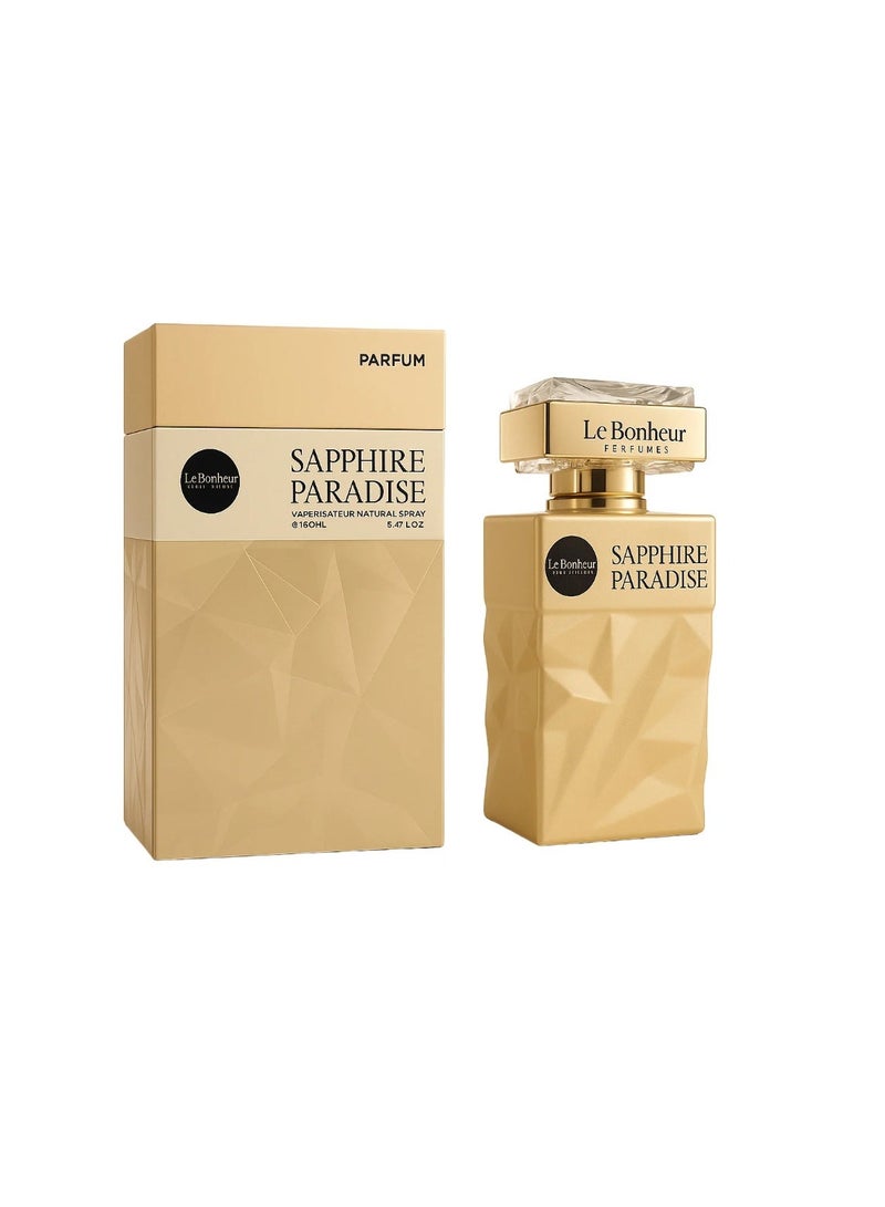 Le Bonheur Perfumes Sapphire Paradise Eau De Parfum 100 ml Unisex Luxury Oriental Floral Gourmand Perfume Long Lasting Fragrance with Milky Accord Jasmine Tuberose Tonka Bean Vanilla Musk Cocoa Premium Gift - Image 1