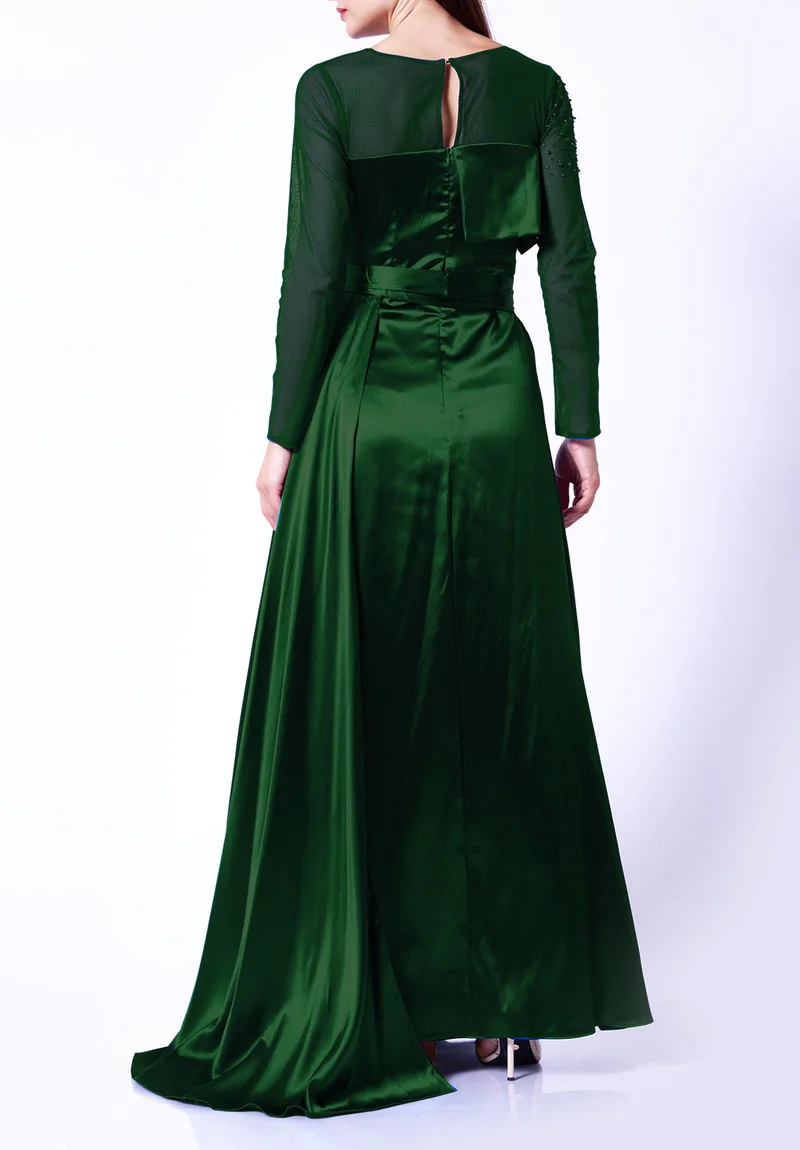 امري فستان سهرة زمردي