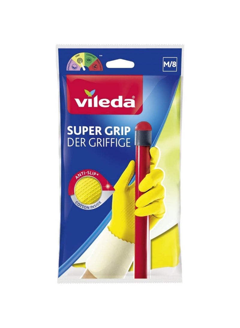 Vileda قفازات فيليدا سوبر جريب - متوسط Vlpc72409