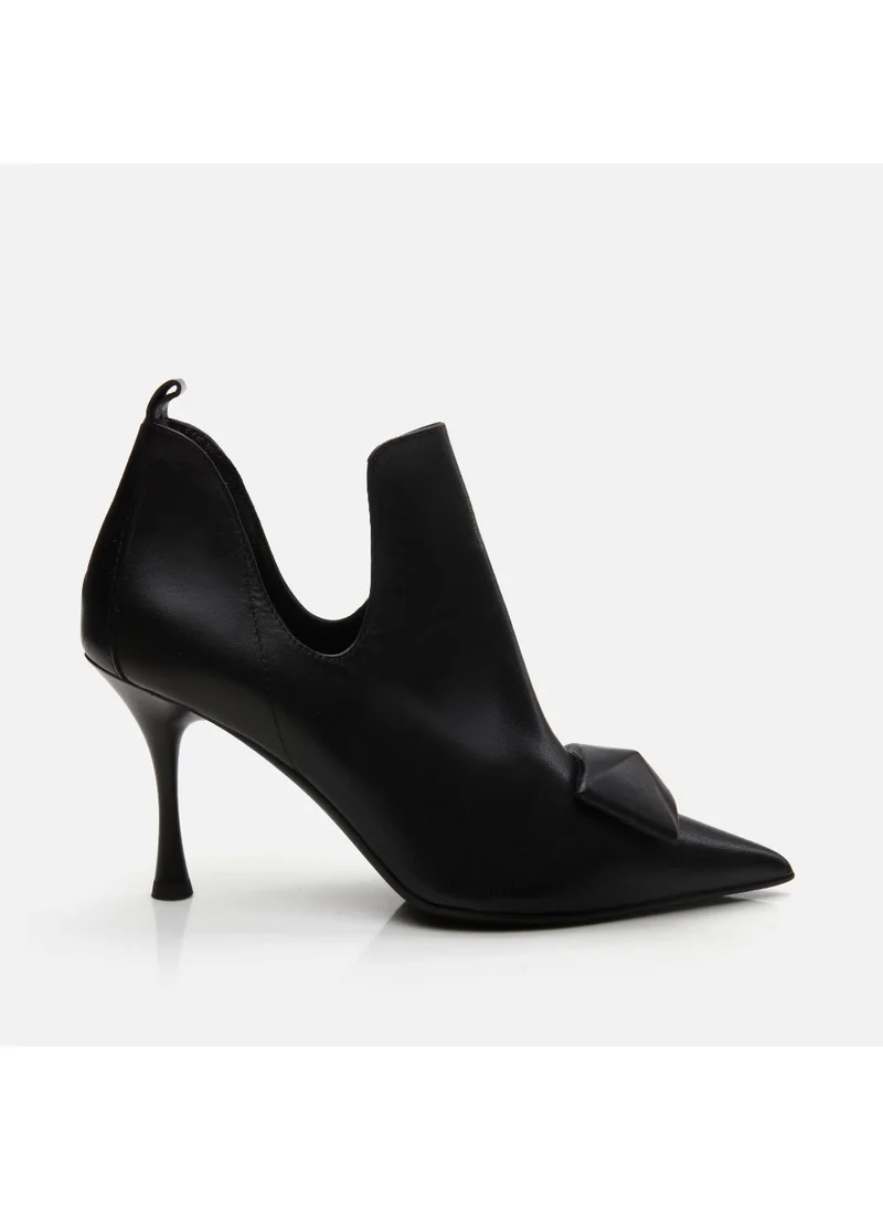 Hotiç 01AYH297910A100 GENUINE Leather Black Women's High Heel Boots