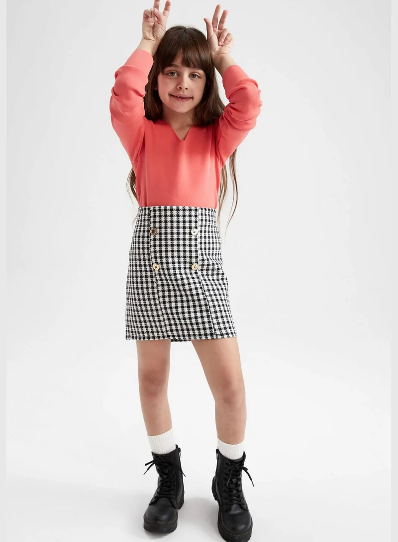 DeFacto Girl V Neck Long Sleeve Tricot Pullover