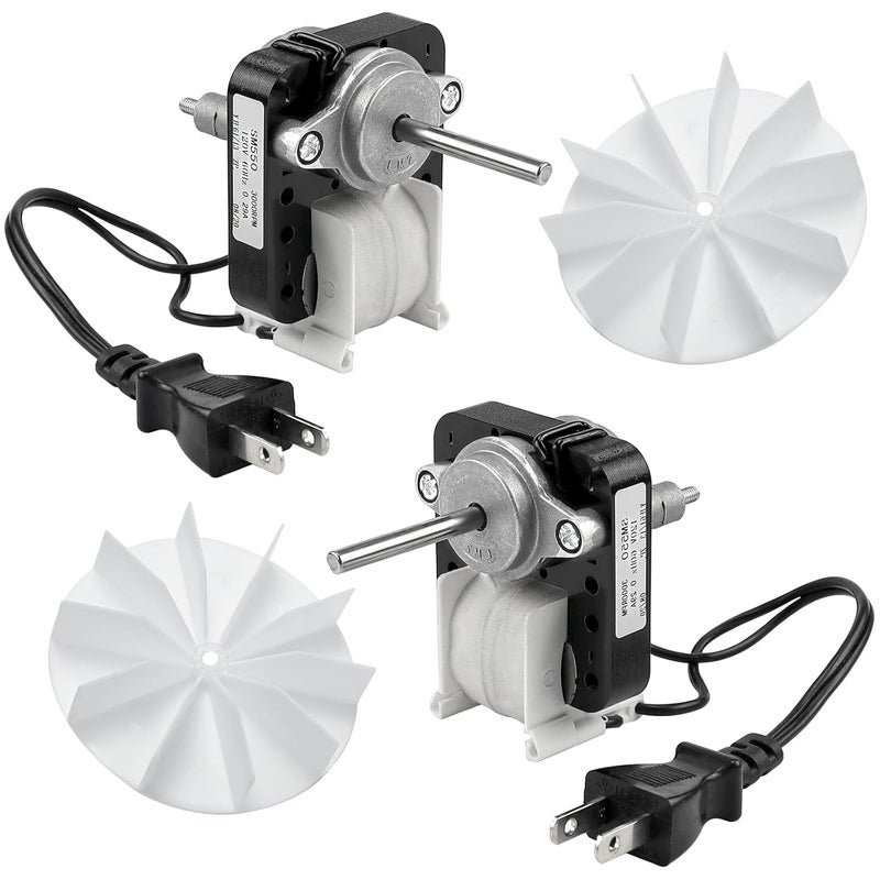 Fetechmate Universal SM550 Bathroom Vent Fan Motor Compatible with Br-oan Nut-one Bathroom Exhaust Fan Motor 50CFM 120V 3000RPM Replace C01575 65100 SM550 EM550 EM750-2 Pack by - Image 1