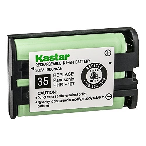 Kastar HHR-P107 Battery, Type 35, NI-MH Rechargeable Cordless Telephone Battery 3.6V 900mAh, Replacement for Panasonic HHR-P107, HHR-P107A, HHR-P107A/1B (Detail Models in The Description) - Image 1