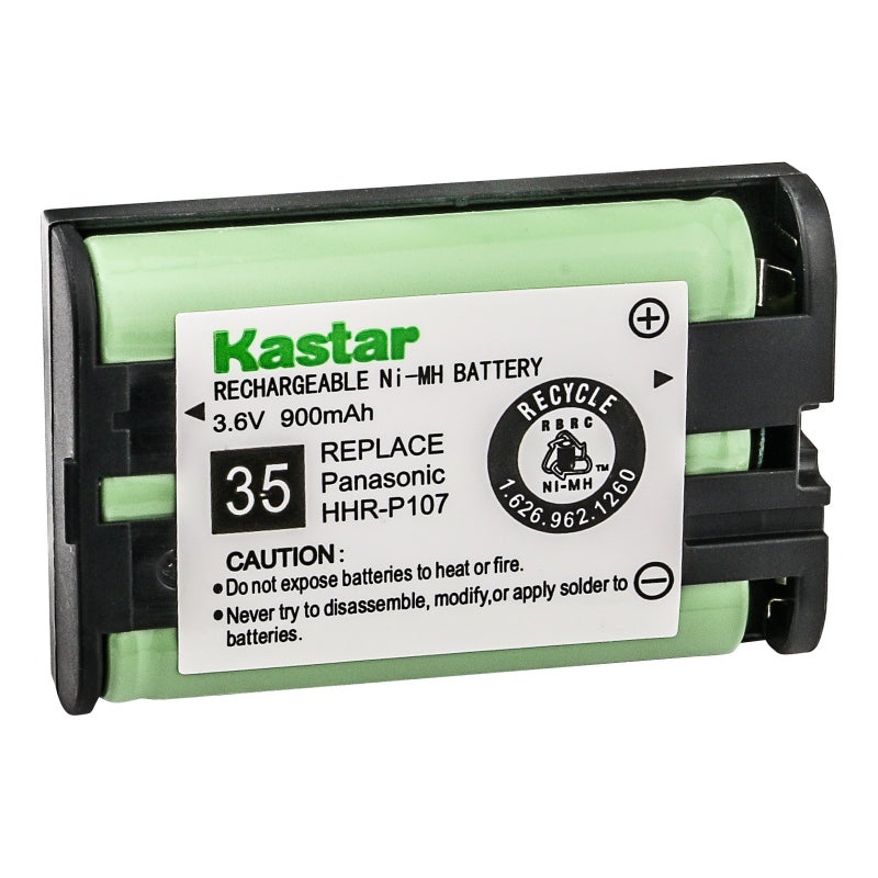 Kastar HHR-P107 Battery, Type 35, NI-MH Rechargeable Cordless Telephone Battery 3.6V 900mAh, Replacement for Panasonic HHR-P107, HHR-P107A, HHR-P107A/1B (Detail Models in The Description) - Image 5