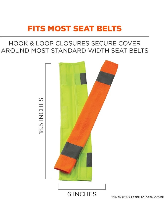 Ergodyne GloWear 8004 High Vis Safety Seat Belt Cover for Seatbelt Compliance, Reflective Accents for Enhanced Visibility, 2-Pack - Image 5