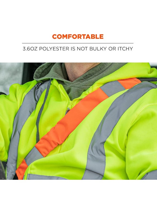 Ergodyne GloWear 8004 High Vis Safety Seat Belt Cover for Seatbelt Compliance, Reflective Accents for Enhanced Visibility, 2-Pack - Image 4