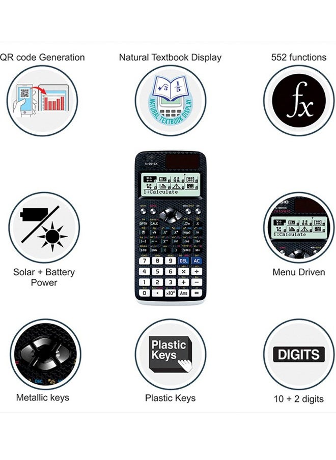 Generic FX-991AEX-W-DT Scientific Calculators Black/White  - Image 5
